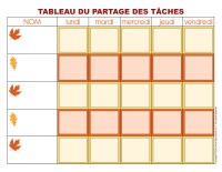 Tableau des tâches-L'automne