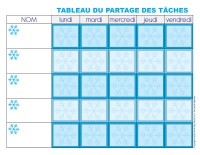 Tableau des tâches-L'hiver-1 Tableau des tâches-L'hiver-1