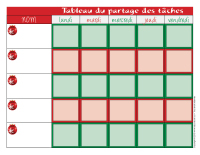 Tableau des taches-Noel