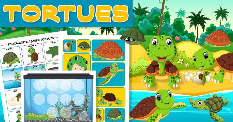 Puzzle Tortue - Activité enfant à imprimer - Un Anniversaire en Or