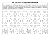 Tri archéologique-Dinosaures