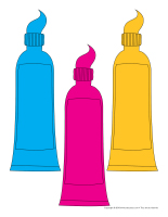 Tubes de dentifrice en couleurs