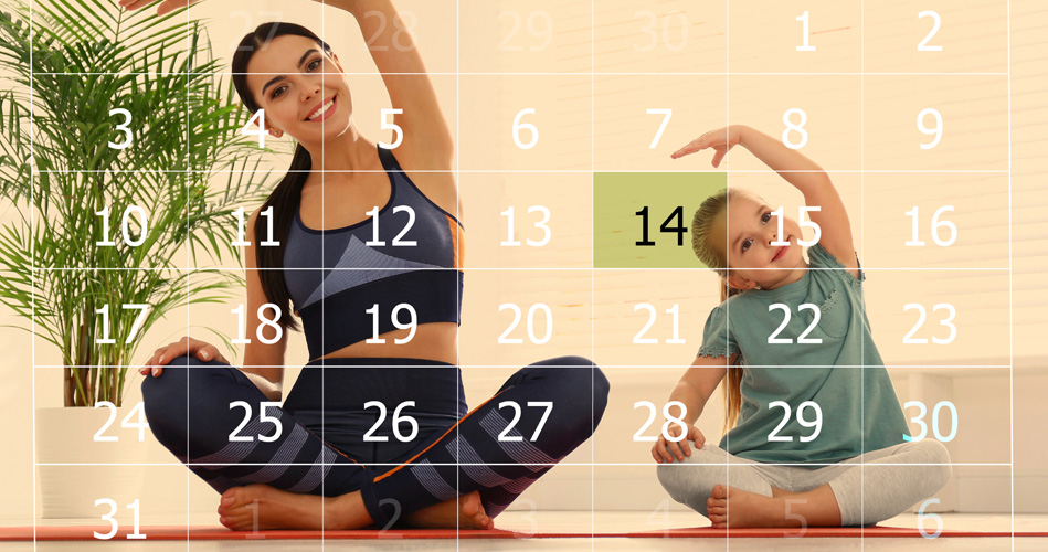 Un calendrier de l'avent des postures de yoga