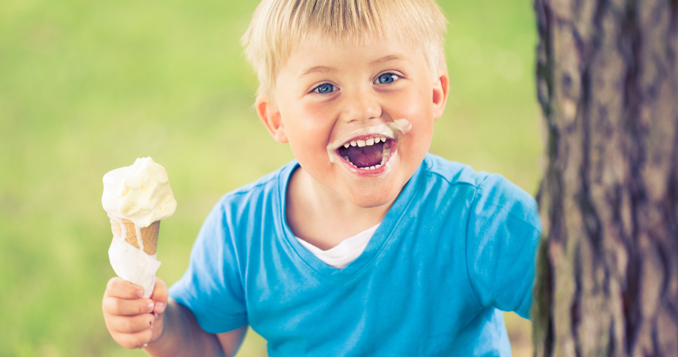 Un cornet de crème glacé 3D