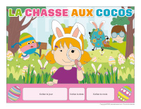 calendrier perpétuel-Chasse aux cocos