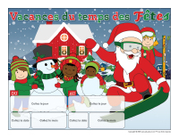 calendrier perpetuel-Vacances temps des Fetes 2025