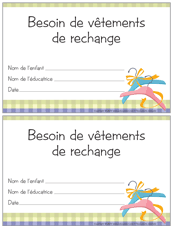 Ouvrir affiche-vêtements de rechange