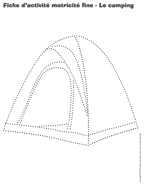 Ouvrir fiches d’activité motricité fine-Le camping