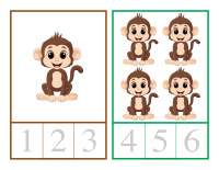 cartes à compter-Singes-1
