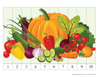 casse-tête numéroté-Légumes