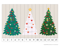 casse-têtes numérotés-Sapin de Noël
