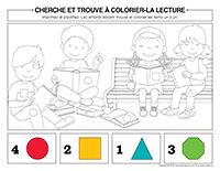 cherche et trouve à colorier-Lecture