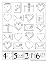 cherche et trouve à colorier-Saint-Valentin