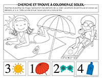 cherche et trouve a colorier-Soleil