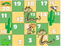 Jeu serpents et échelles – Le désert
