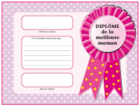 diplôme de la meilleure maman