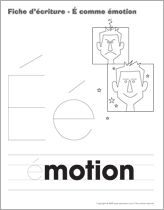 J’explore la lettre É, comme émotion