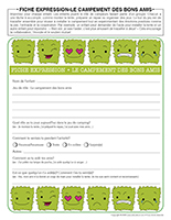 fiche expression-Le campement des bons amis
