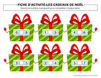 fiches d’activité-Cadeaux de Noel