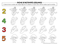 fiches d'activité-Légumes