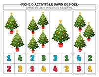 fiches d’activité-Sapin de Noël 2024