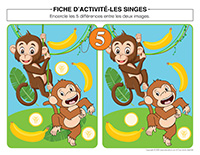 fiches d’activité-Singes