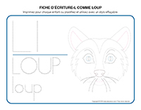 fiches d'écriture-L comme loup 2024