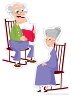 Ouvrir-marionnettes grands-parents