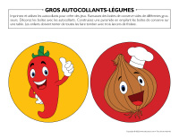 gros autocollants-Légumes