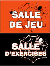 Affiche identification des salles - Halloween