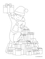 images a colorier-Cadeaux de Noel