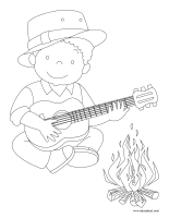 images a colorier-Camping