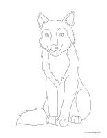 images à colorier-Loups