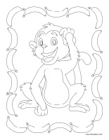 images à colorier-Singes