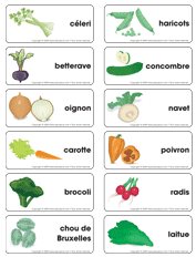 Ouvrir étiquettes-mots - légumes