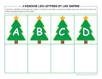 jassocie les lettres et les sapins