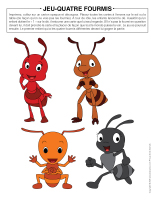 jeu-Quatre fourmis