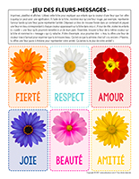 jeu des fleurs-messages