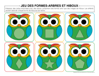 jeu des formes-Arbres et hiboux