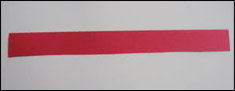 Découpez un long rectangle dans le papier rouge que vous utiliserez pour faire une langue.