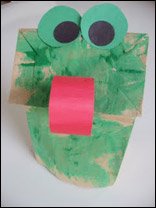 Grenouille sac en papier