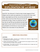 lettre thematique-Activites par la nature-Exploration de la neige