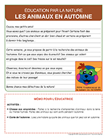 lettre thématique-Activités par la nature-Les animaux en automne
