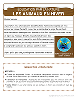 lettre thematique-Activites par la nature-Les animaux en hiver