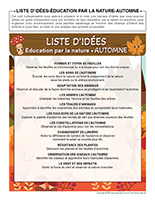 liste d’idées-Activités ÉPN Automne