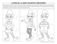lutins de la Saint-Valentin à découper