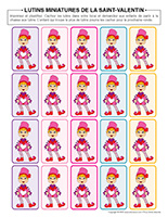 lutins miniatures de la Saint-Valentin