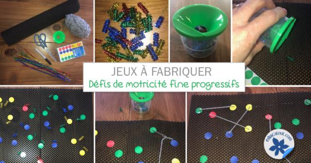 Défis de motricité fine progressifs