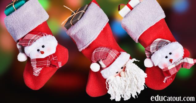 Chaussette de noël top en anglais