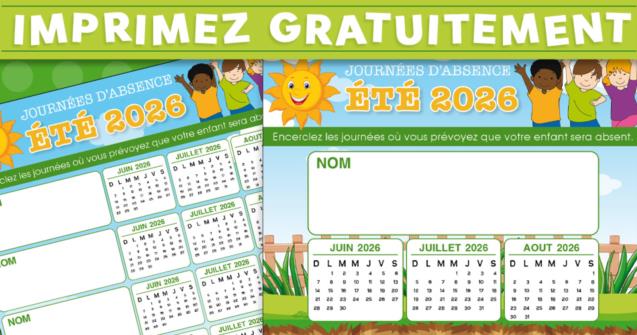 Listes des absences-Été 2026